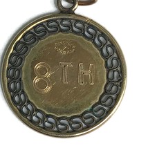 Vintage 8th Place Pendant Fob 1/20 12KGF Gold Filled Plated Forstner Jew... - $13.91