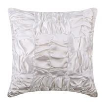 Ruched White White Accent Pillows, Satin Pillow Covers 16&quot;x16&quot;, Dreamy W... - $619.29 MXN+