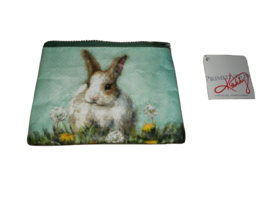 New Primitives By Kathy Bunny &amp; Chicks Wallet Coin Change Holder Zip Recycled - £13.44 GBP