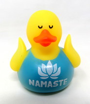 Yoga Namaste Rubber Duck 2&quot; Blue Ducky Squirter Sports Bath Toy US Seller - £6.57 GBP