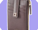 Lodis Julia Card Case Wallet RFID Protection Chocolate Textured Leather NWT - $25.73