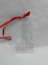 Vintage Christmas Holiday Glass Peace Ornament 3 1/2&quot; - £15.58 GBP