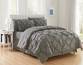 Best, Softest, Coziest 8-Piece Bed-In-A-Bag Comforter Set On Amazon In, Gray. - £53.46 GBP
