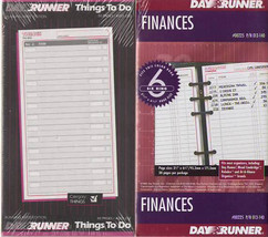 Day Runner 3-3/4&quot;x6-3/4&quot; Planner Refill Set of 8 *NEW* [ToDo Finances Pr... - $49.95