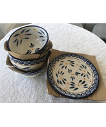 Temp-tations Old World dark blue bowls and dessert plates, new, 6 pcs - $90.52 CAD