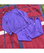 Purple sweatsuit 2 piece set Vintage Pannill Mens L large Made in USA - £57.33 GBP