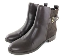 NWOB Tommy Hilfiger Women&#39;s Irsela3 Dark Brown Ankle Booties Boots Size 6M - $74.65