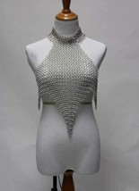 Aluminium Chain Mail Bra Worn Viking Top Bikini Sexy Style - £75.76 GBP