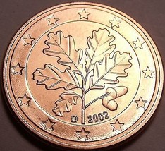 Gem Unc Germany 2002-D 5 Euro Cents~Oak Leaves~Munich Mint - £3.69 GBP