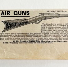 Quackenbush Air Guns 1885 Advertisement Victorian Firearms Herkimer NY DWFF20 - £14.10 GBP