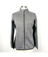 Andrew Marc NY Performance Womens Black Gray Fleece Lined Knit Jacket Sz... - $348.57 MXN