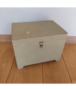 Antique Green Wooden Storage Box - Vtg Treasure Chest - Small wood trunk - $1,415.06 MXN