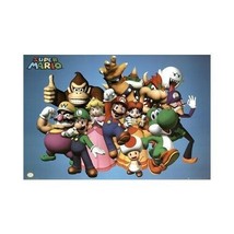 Super Mario Poster Commercial Characters Nintendo Wii - £20.27 GBP