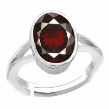 Adjustable 4.50 Ct Garnet Gemstone 925 Sterling Silver Ring for men/women - £75.75 GBP