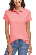 Women&#39;s Polo Shirts Short Sleeve Quick Dry Casual Golf Sport Size L - $12.00