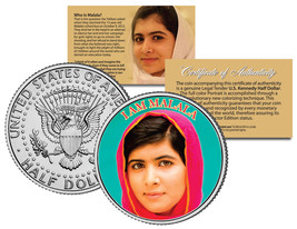 Malala Yousafzai *I AM MALALA* JFK Half Dollar Coin - Youngest Ever Nobel Winner - £6.71 GBP