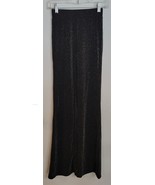 Womens S Fiestar Black Silver Metallic Wide Leg Pants - €7,64 EUR