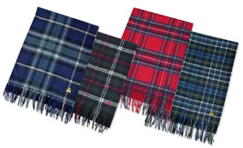 Brooks Brothers Mens Plaid Mix 100% wool 70&quot; Rectangle Scarf Scarves Fra... - $65.19