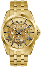 Bulova Sutton Gold Tone Mens Automatic Watch 97A162 - £429.39 GBP