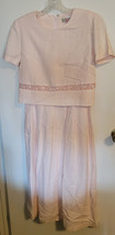 Vintage Ladies 90s Coldwater Creek Pink Linen Blend Dress - Size 4P - $19.99