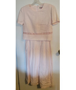 Vintage Ladies 90s Coldwater Creek Pink Linen Blend Dress - Size 4P - $380.59 MXN