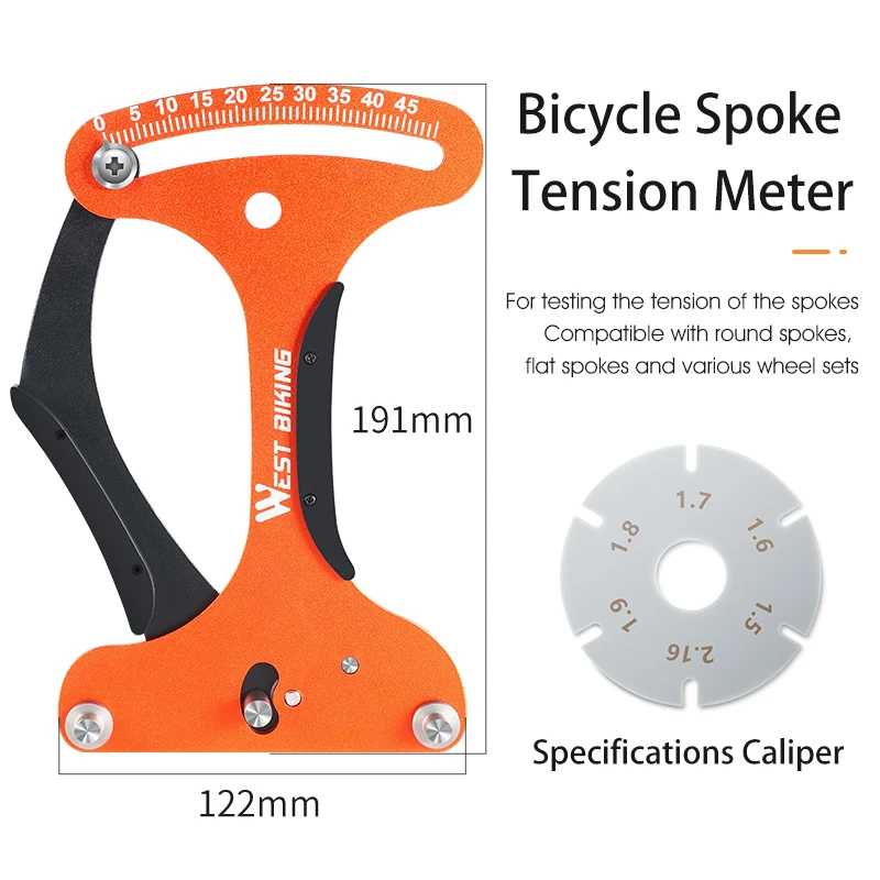 WEST BI Bicycle Tool Spoke Tension Meter Precision Bicycle Spoke Indicator MTB R - £84.09 GBP