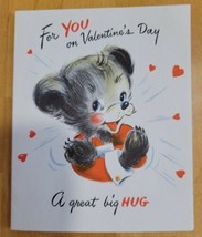 Vintage Valentines Day - Hallmark - Anthropomorphic Bear - &quot;Big Hug&quot; - Used - £7.43 GBP