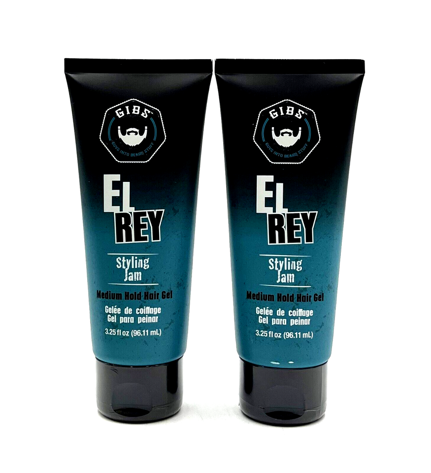 GIBS El Rey Styling Jam Medium Hold Hair Gel 3.25 oz-2 Pack - $27.67
