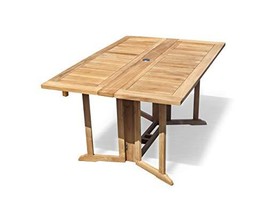 Premium Grade A Teak Rectangular 59&quot;x39&quot; Dropleaf Table, Use w/1 Leaf Up... - £1,095.70 GBP