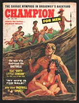 Champion For Men 12/1959-Vic Prezio jungle bondage cover-Jennie Lee cheesecak... - £88.48 GBP
