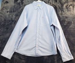 Hollister Shirt Mens Size XL Blue Cotton Long Sleeve Pocket Collared Button Down - £11.76 GBP