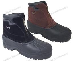 Men&#39;s Winter Snow Boots Leather Zipper Thermolit Insulated Waterproof Wa... - $28.42+