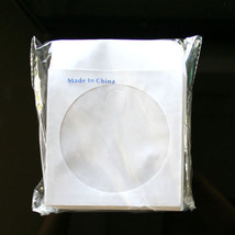 1000 Paper Sleeve Envelope with Clear Window &amp; Flap for CD DVD White 80g - £42.47 GBP