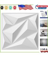 DIY 3D PVC Wall Panels - 33 Pack, Modern Diamond Design for Easy Install... - $111.49 CAD