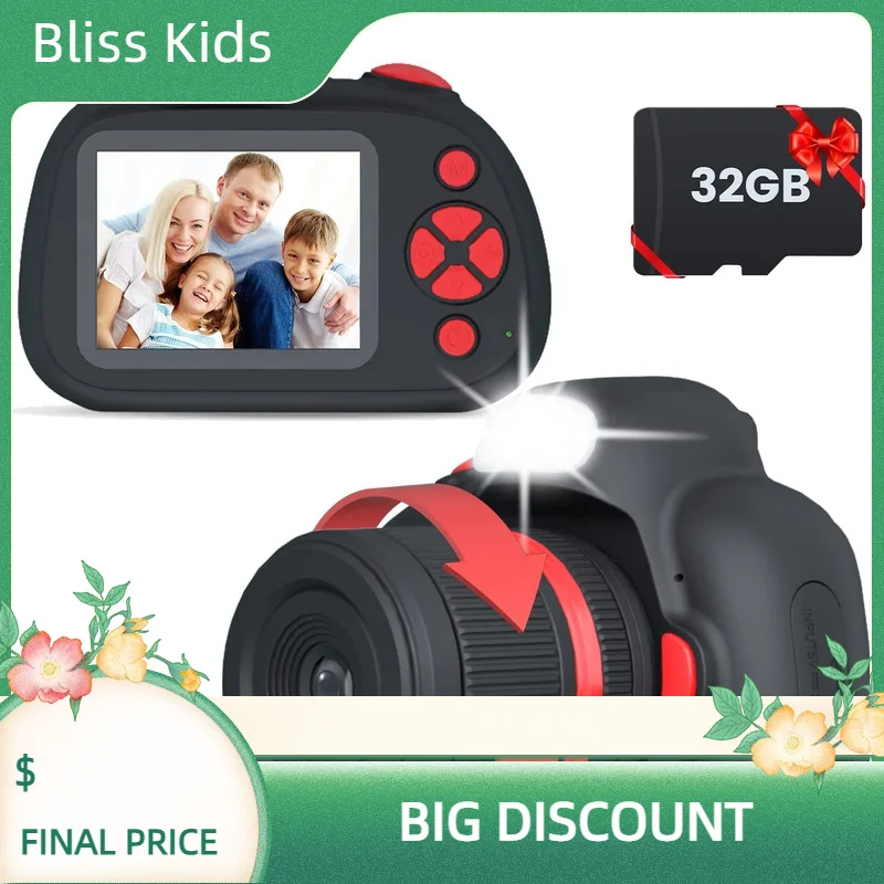 Kids Camera Best Birthday Festival Toys Gifts for Girls Boys Digital Camera For - £85.64 GBP