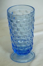 Whitehall Light Blue Colony Iced Tea Tumbler Straight Rim Stacked Cube D... - $14.84