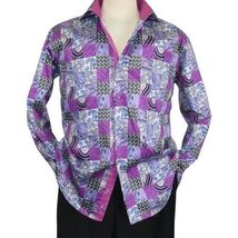 Men Shirt JValintin Turkey-Usa 100% Egyptian Cotton High Collar 1206-4 Purple image 2