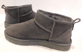 UGG Australia Gray Classic Ultra Mini Sheepskin Boots Size 6 Brand New - £116.03 GBP