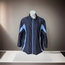 Just My Size Windbreaker Jacket Blue Women's 22W/24W Plus Lined Full Zipper - $15.79