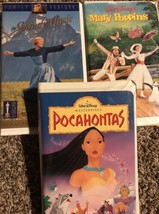 Mary Poppins Sound Of Music Pocahontas VHS Video Lot Of 3  - £5.18 GBP