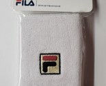 Fila Solid Double Wide Tennis Wristband 2 Pack White - £10.27 GBP
