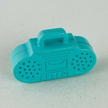 Barbie Accessory Kids Toy Aqua Blue Handheld Portable Boombox Radio Miniature - £10.97 GBP