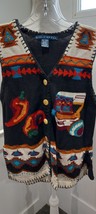 Vintage Birch Brothers Women Knitted Vest Sweater Size Small Southwestern - £27.96 GBP