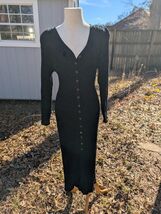 Carole Little Large Size Wool/ Acrylic Black Knit Dress - $27.72