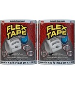 Flex Tape, 4 in x 5 ft, 2-Pack, Clear, Thick Flexible Rubberized Waterproof Tape - £23.38 GBP