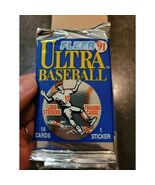 VTG Retro Fleer Ultra Baseball MLB 1991 Cards New Sealed Pack - $3.24