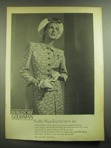 1945 Bergdorf Goodman Dress Advertisement - photo by Kay Bell - Bubble Print  - £13.80 GBP