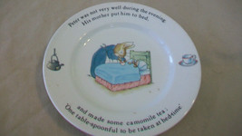 Peter Rabbit Small Plate 7" From Wedgwood China, 1993 Peter Sick In Bed - $30.00