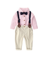 Kids Long Sleeve Shirt Overalls Two Piece Set - $43.84 CAD