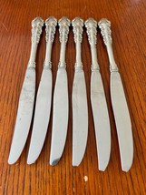 6 Oneida Heirloom Cube Stainless SHELLEY Dinner Knives Silverware Flatware Knife - £17.52 GBP